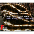 dyed brown and white color best quality rex blanket
